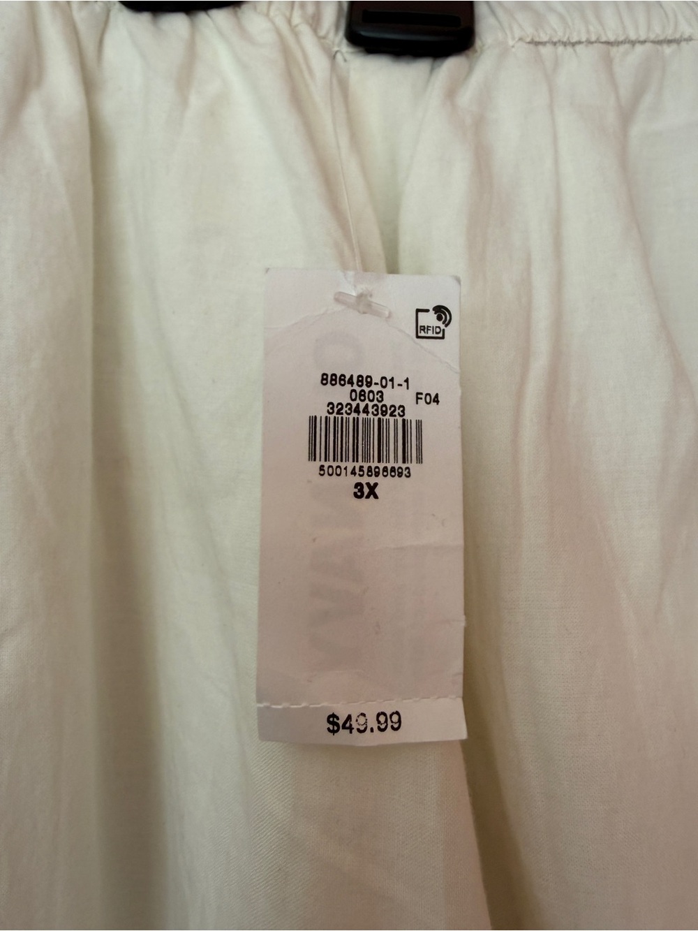 Old Navy White 100% Cotton Lined Tiered Pintuck Lace Trim Maxi Skirt 3X NWT - Picture 4 of 10